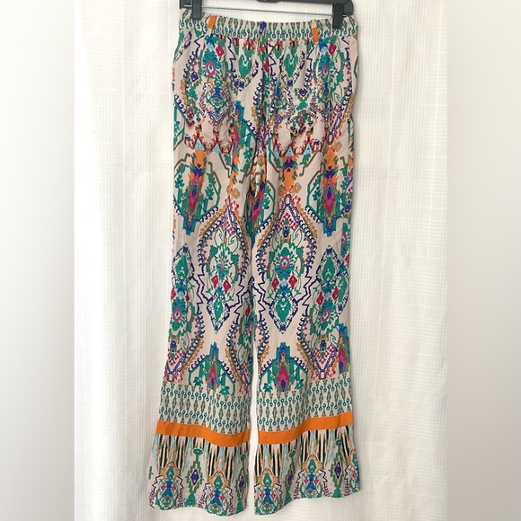 NWT Zara Teal Wide Leg Pants - Picture 2 of 8